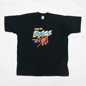 90s Vtg Blow Pop Bytes Candy T-Shirt Men's XL Snack Promo Black Obscure Rare